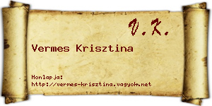 Vermes Krisztina névjegykártya