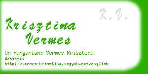 krisztina vermes business card